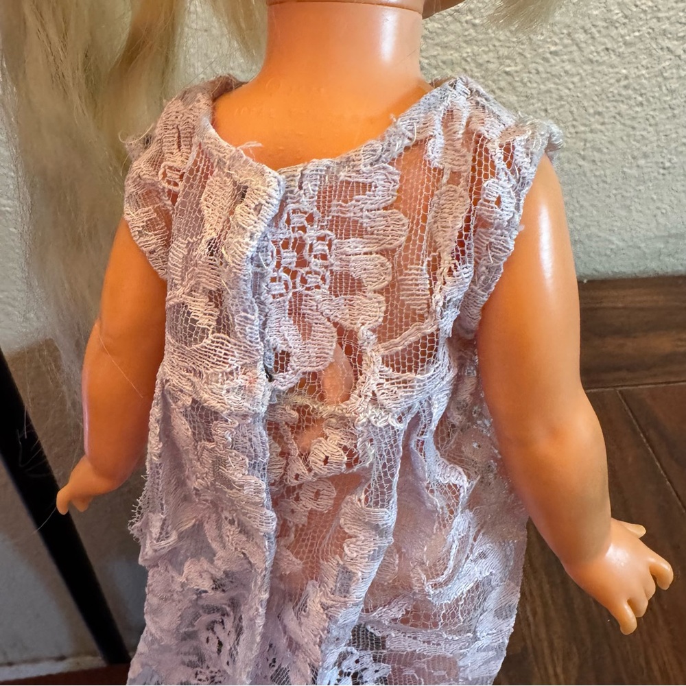 vintage ideal 15” chrissy or velvet doll clothes Lace Dress - Picture 4 of 5